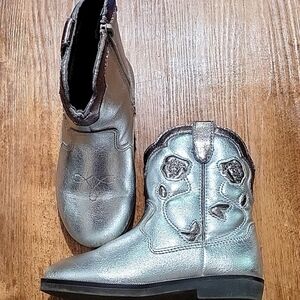 Silver Ankle Boots
